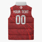 Custom Tunisia 2026 World Football Sleeveless Puffer Jacket Eagles of Carthage Go Champions