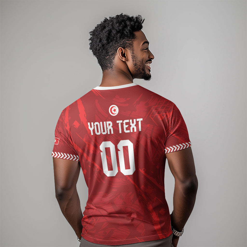 Custom Tunisia 2026 World Football T shirt Eagles of Carthage Go Champions