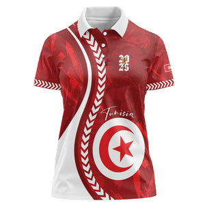 Custom Tunisia 2026 World Football Women Polo Shirt Eagles of Carthage Go Champions