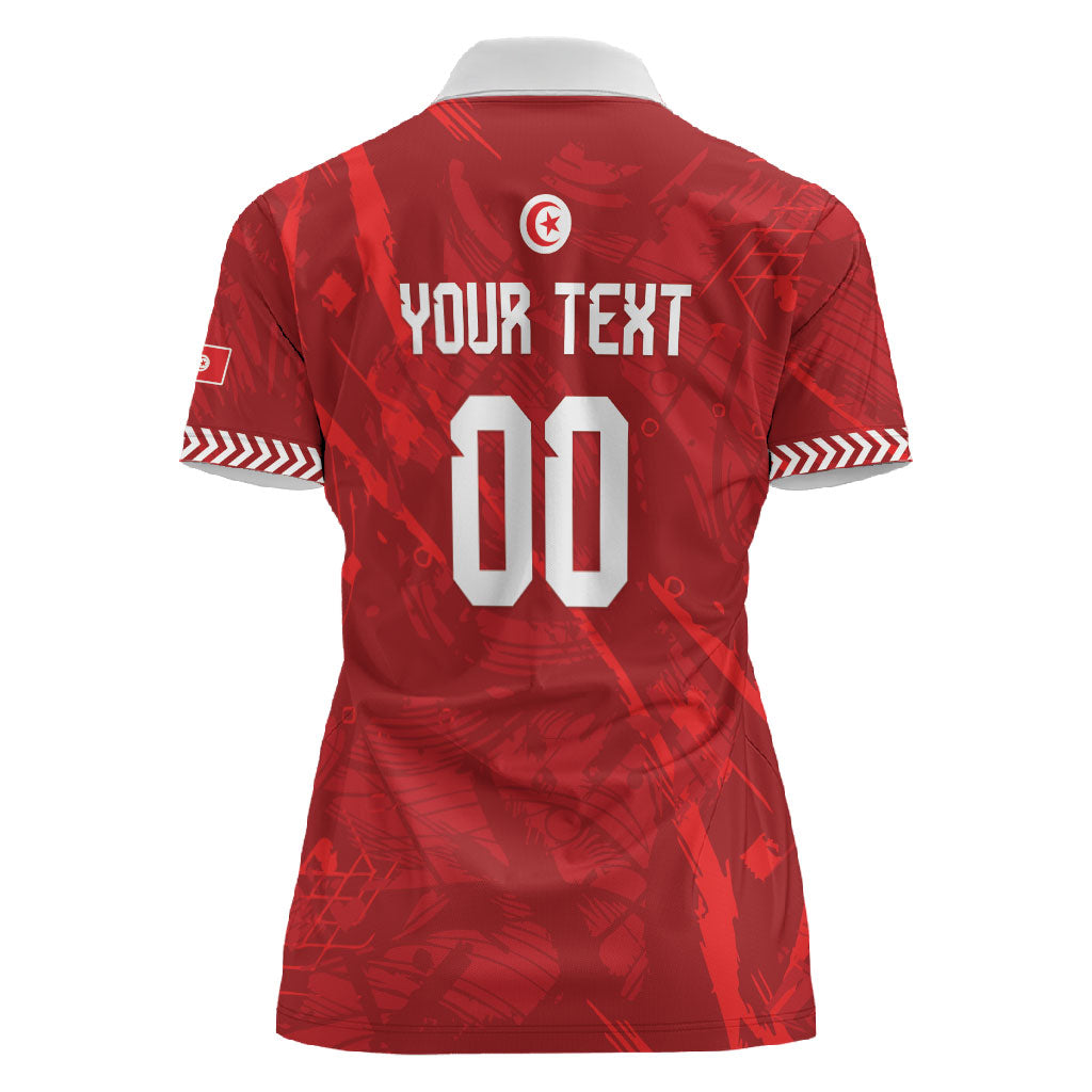 Custom Tunisia 2026 World Football Women Polo Shirt Eagles of Carthage Go Champions