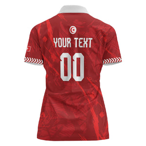 Custom Tunisia 2026 World Football Women Polo Shirt Eagles of Carthage Go Champions