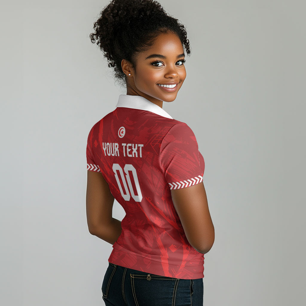 Custom Tunisia 2026 World Football Women Polo Shirt Eagles of Carthage Go Champions