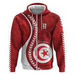 Custom Tunisia 2026 World Football Zip Hoodie Eagles of Carthage Go Champions