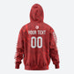 Custom Tunisia 2026 World Football Zip Hoodie Eagles of Carthage Go Champions