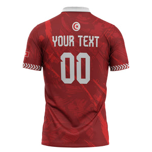 Custom Tunisia 2026 World Football Zipper Polo Shirt Eagles of Carthage Go Champions