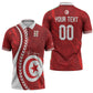 Custom Tunisia 2026 World Football Zipper Polo Shirt Eagles of Carthage Go Champions