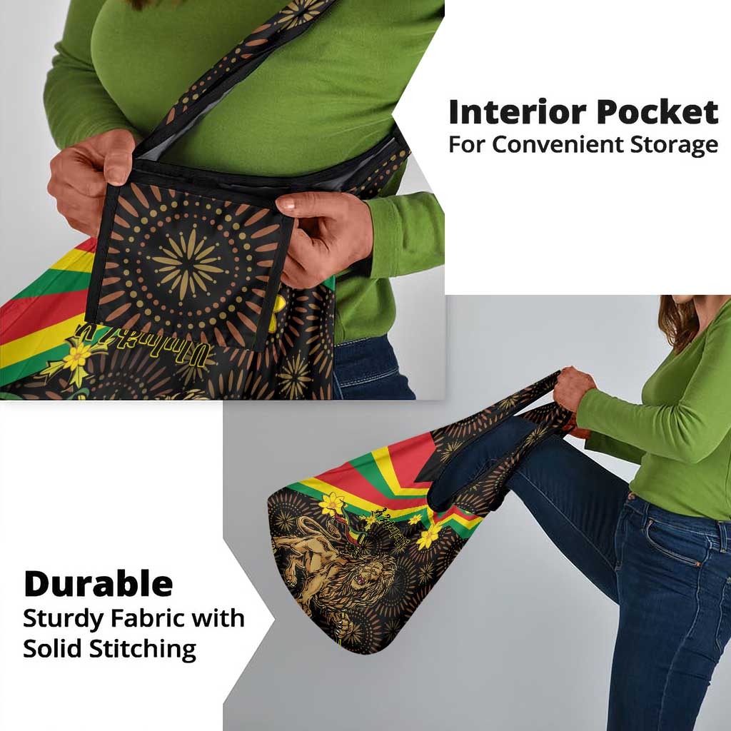 Enkutatash Ethiopia New Year Grocery Bag Lion of Judah Adey Abeba Flower