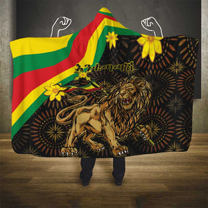 Enkutatash Ethiopia New Year Hooded Blanket Lion of Judah Adey Abeba Flower