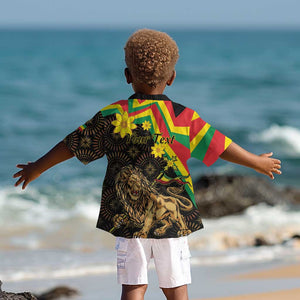 Enkutatash Ethiopia New Year Kid Hawaiian Shirt Lion of Judah Adey Abeba Flower