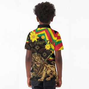 Enkutatash Ethiopia New Year Kid Polo Shirt Lion of Judah Adey Abeba Flower
