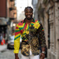 Enkutatash Ethiopia New Year Long Sleeve Button Shirt Lion of Judah Adey Abeba Flower