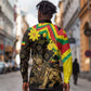 Enkutatash Ethiopia New Year Long Sleeve Button Shirt Lion of Judah Adey Abeba Flower