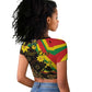 Enkutatash Ethiopia New Year Raglan Cropped T shirt Lion of Judah Adey Abeba Flower