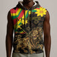 Enkutatash Ethiopia New Year Sleeveless Zip Hoodie Lion of Judah Adey Abeba Flower - African Pride