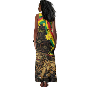 Enkutatash Ethiopia New Year Tank Maxi Dress Lion of Judah Adey Abeba Flower