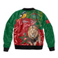 Morocco Independence Day Bomber Jacket with Barbary Lion and Moussier's Redstart