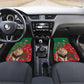 Morocco Independence Day Car Mats with Barbary Lion and Moussier's Redstart