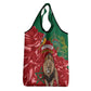 Morocco Independence Day Grocery Bag with Barbary Lion and Moussier's Redstart