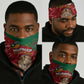 Morocco Independence Day Neck Gaiter with Barbary Lion and Moussier's Redstart - African Pride