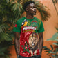 Morocco Independence Day T shirt with Barbary Lion and Moussier's Redstart