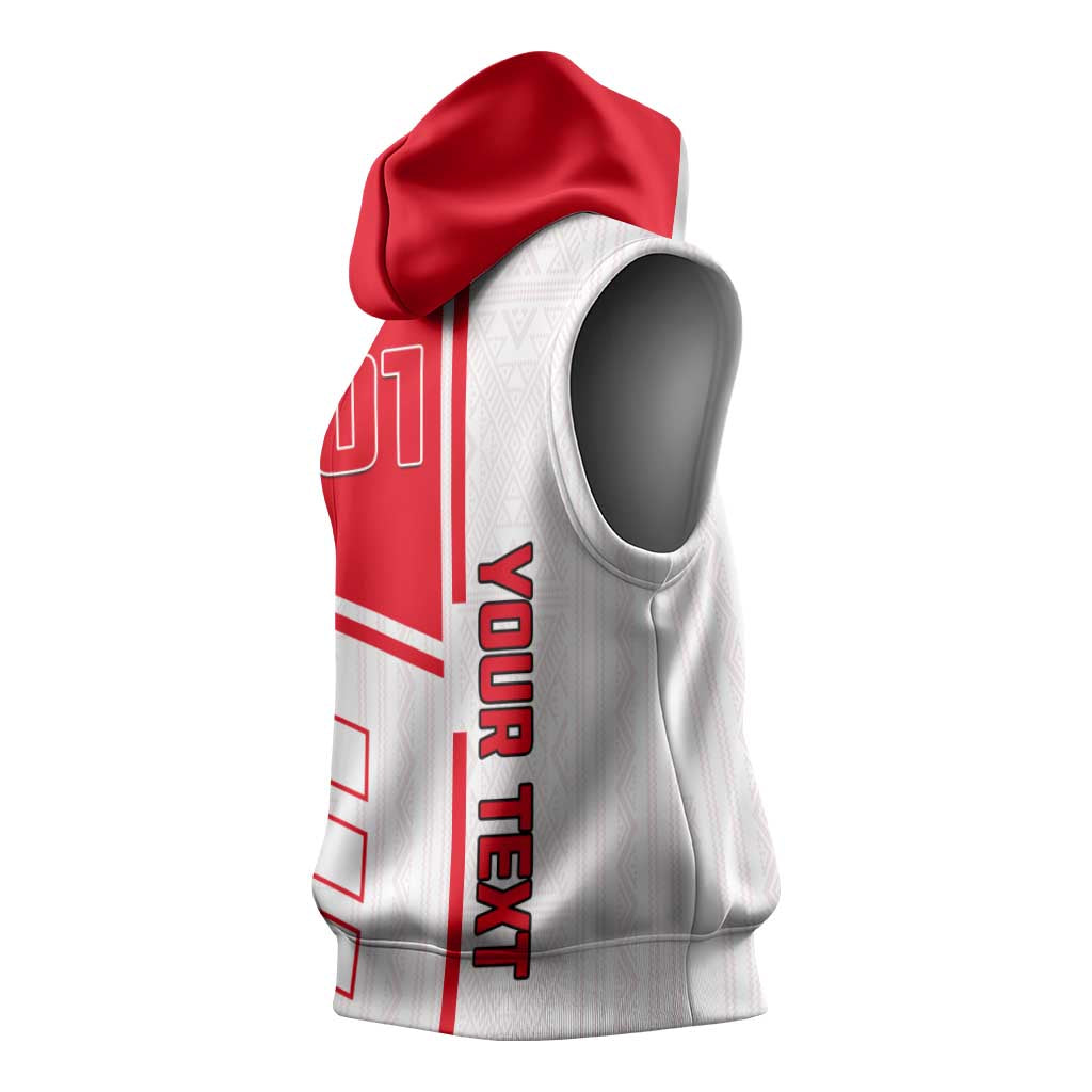 Tunisia Football Sleeveless Hoodie - Victory for the Eagles of Carthage - African Pride