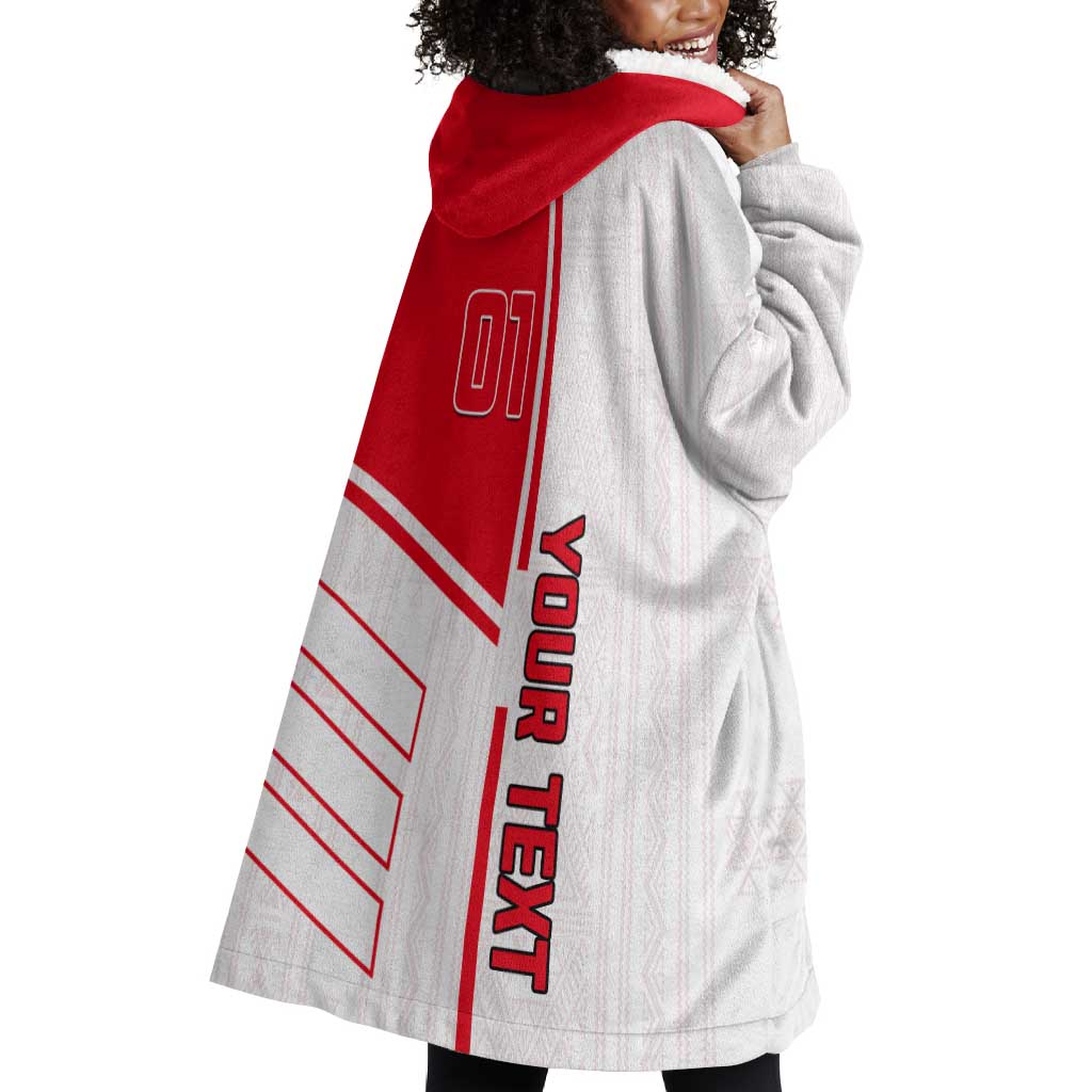 Tunisia Football Wearable Blanket Hoodie - Victory for the Eagles of Carthage