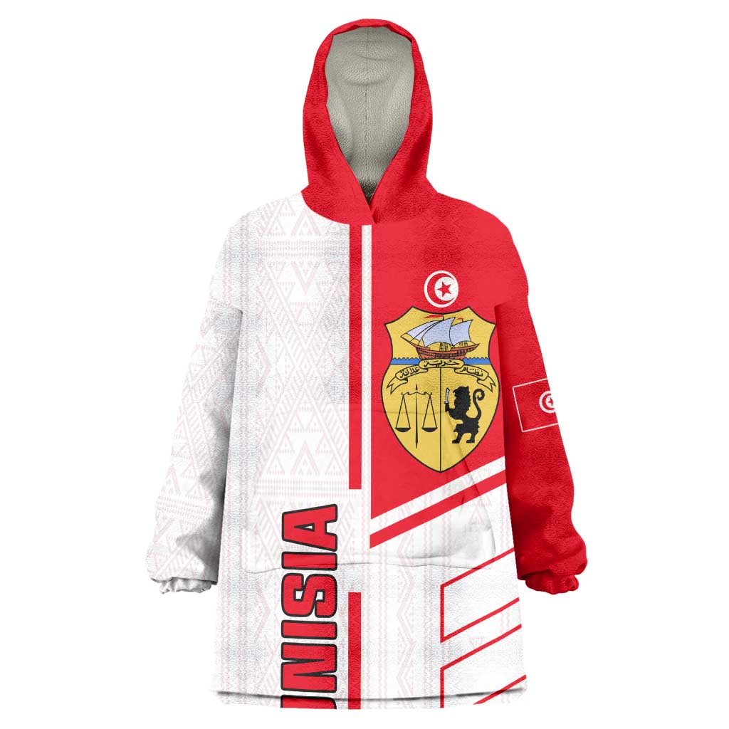 Tunisia Football Wearable Blanket Hoodie - Victory for the Eagles of Carthage