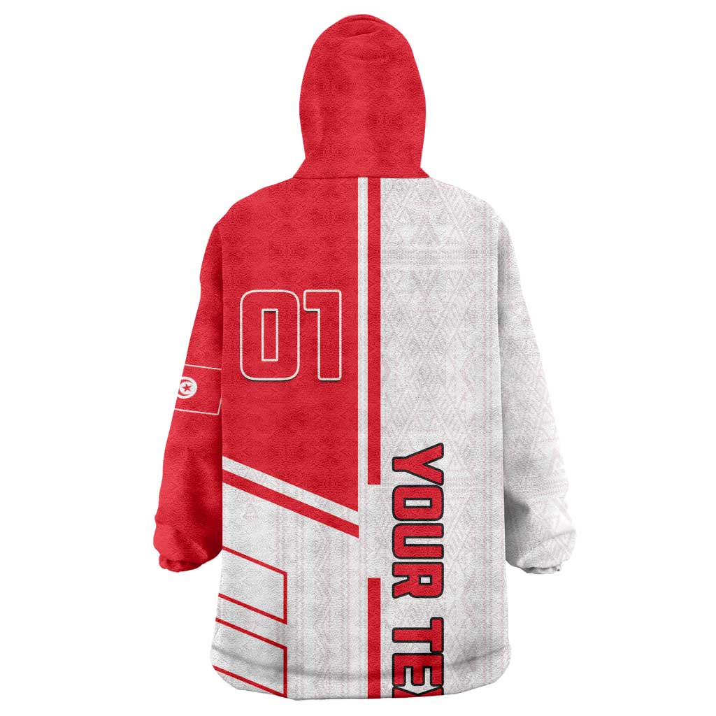 Tunisia Football Wearable Blanket Hoodie - Victory for the Eagles of Carthage
