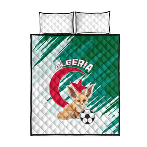 Support Les Fennecs - Algeria Football Quilt Bed Set