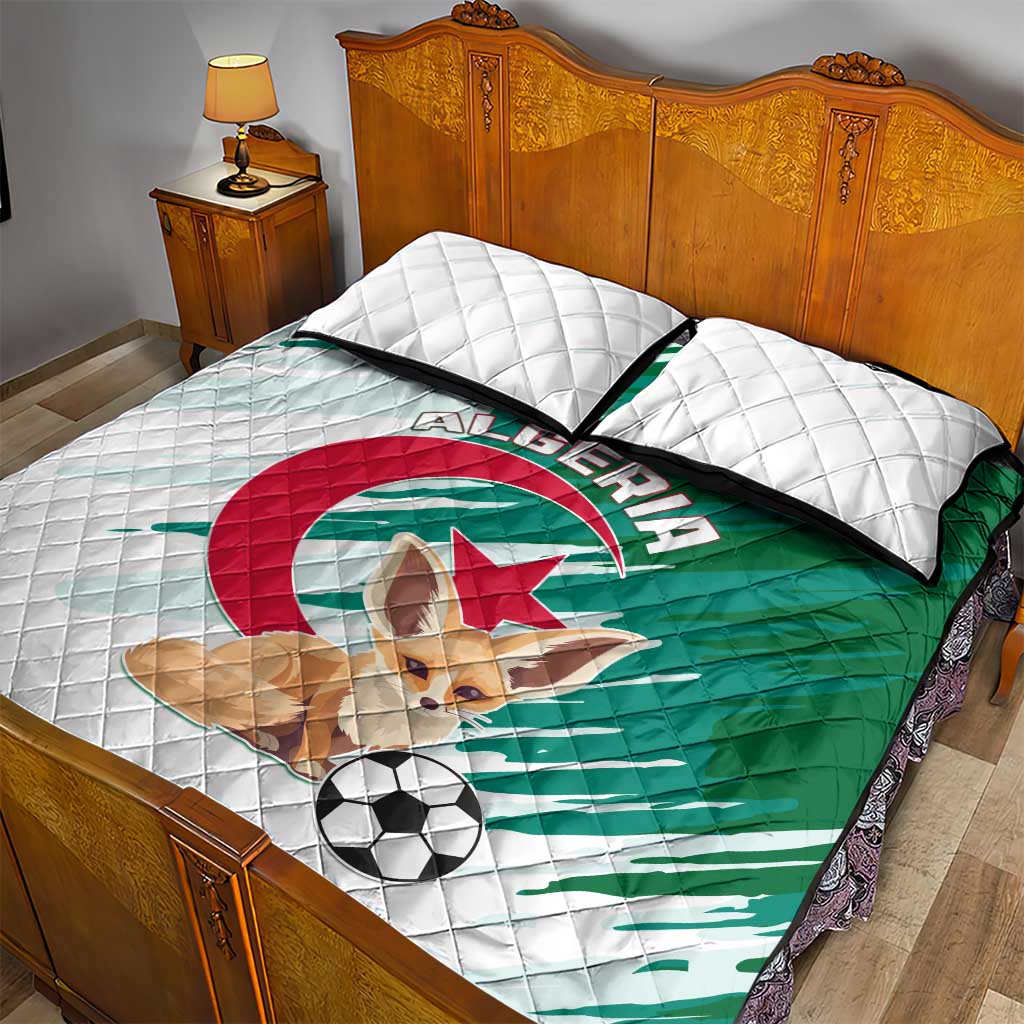 Support Les Fennecs - Algeria Football Quilt Bed Set