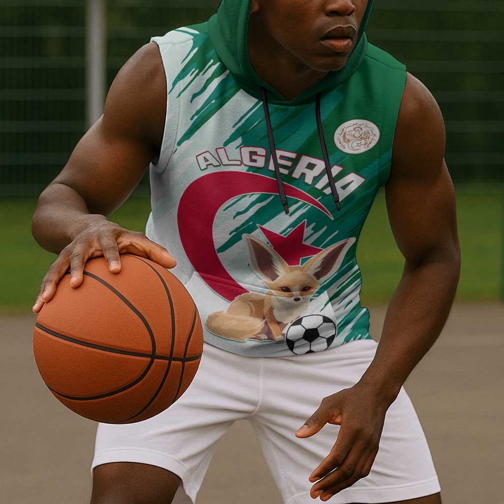 Support Les Fennecs - Algeria Football Sleeveless Hoodie - African Pride