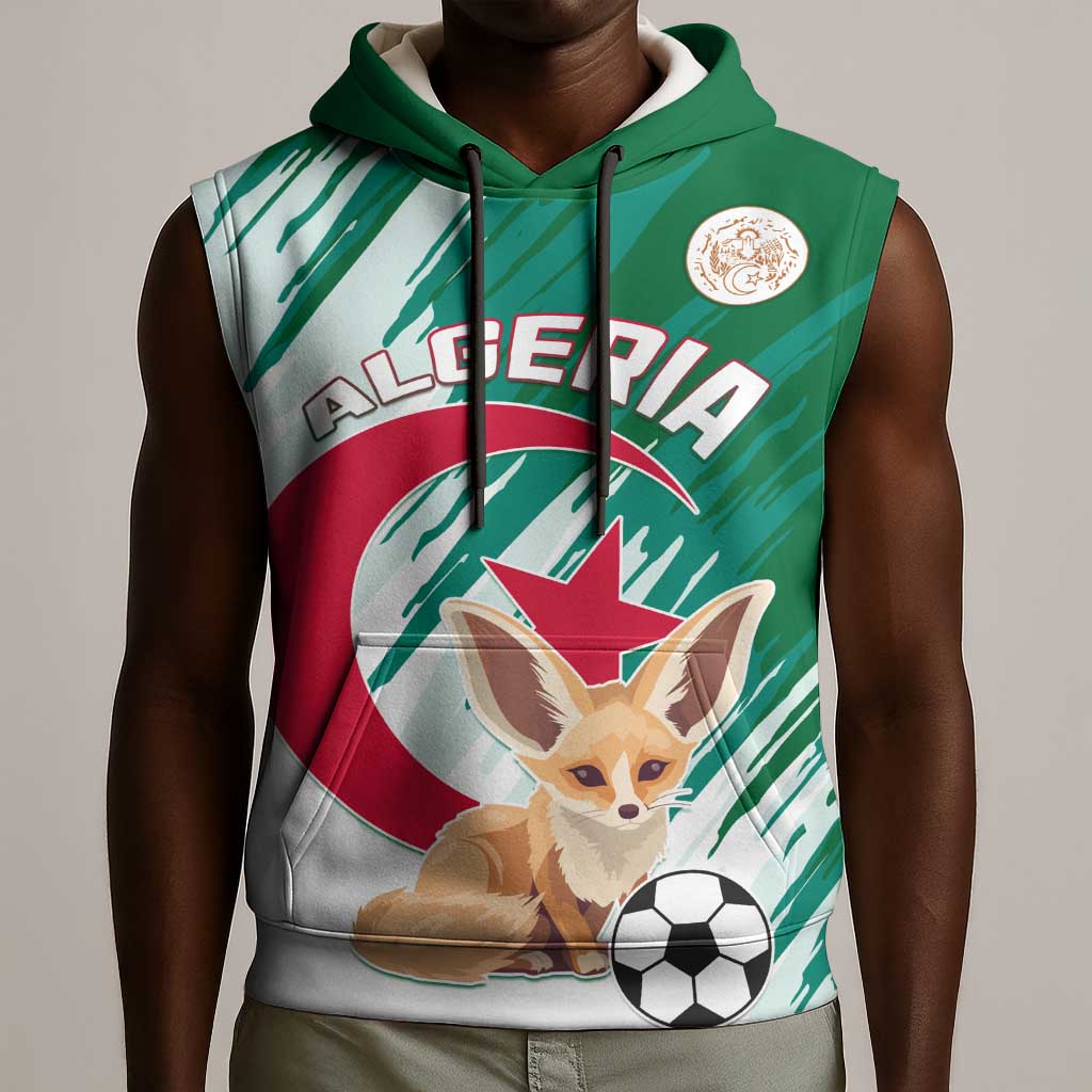 Support Les Fennecs - Algeria Football Sleeveless Hoodie - African Pride