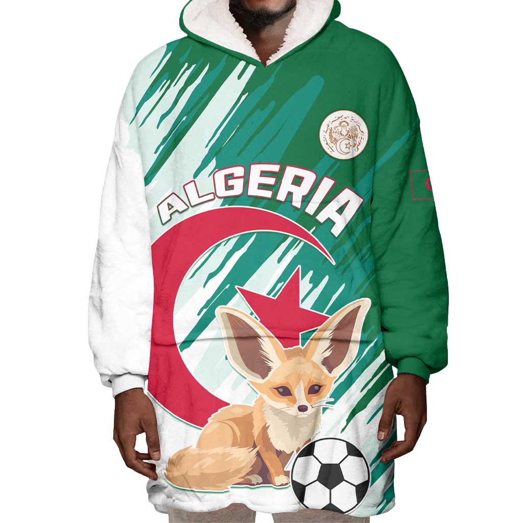 Support Les Fennecs - Algeria Football Wearable Blanket Hoodie