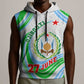 Custom Djibouti Independence Day Sleeveless Hoodie - June 27, Jabuuti Emblem with Islamic Pattern - African Pride