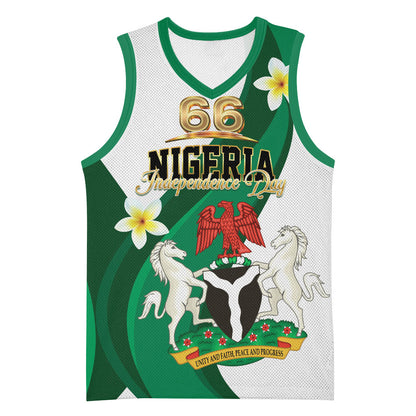 Personalised Nigeria Independence Day Basketball Jersey Proud Nigerian