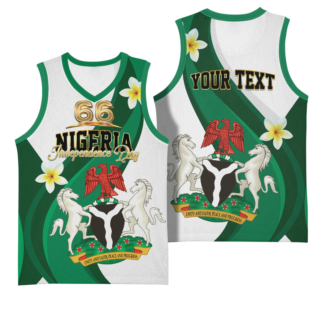 Personalised Nigeria Independence Day Basketball Jersey Proud Nigerian