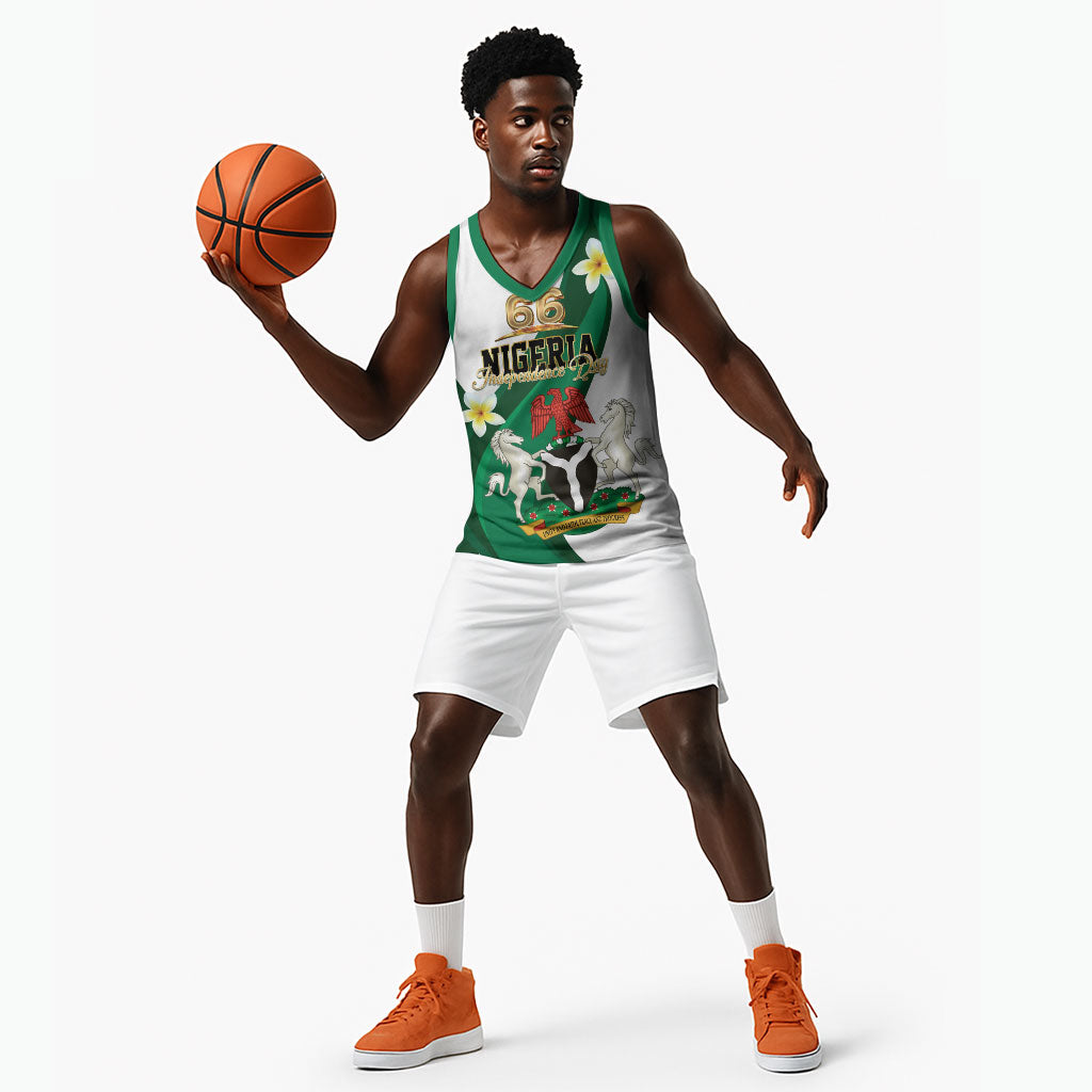Personalised Nigeria Independence Day Basketball Jersey Proud Nigerian