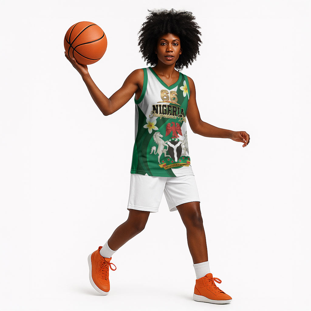 Personalised Nigeria Independence Day Basketball Jersey Proud Nigerian