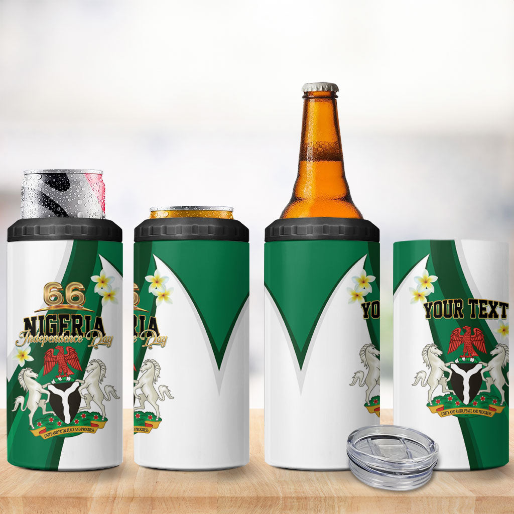 Personalised Nigeria Independence Day 4 in 1 Can Cooler Tumbler Proud Nigerian
