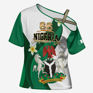 Personalised Nigeria Independence Day Cross Shoulder Shirt Proud Nigerian