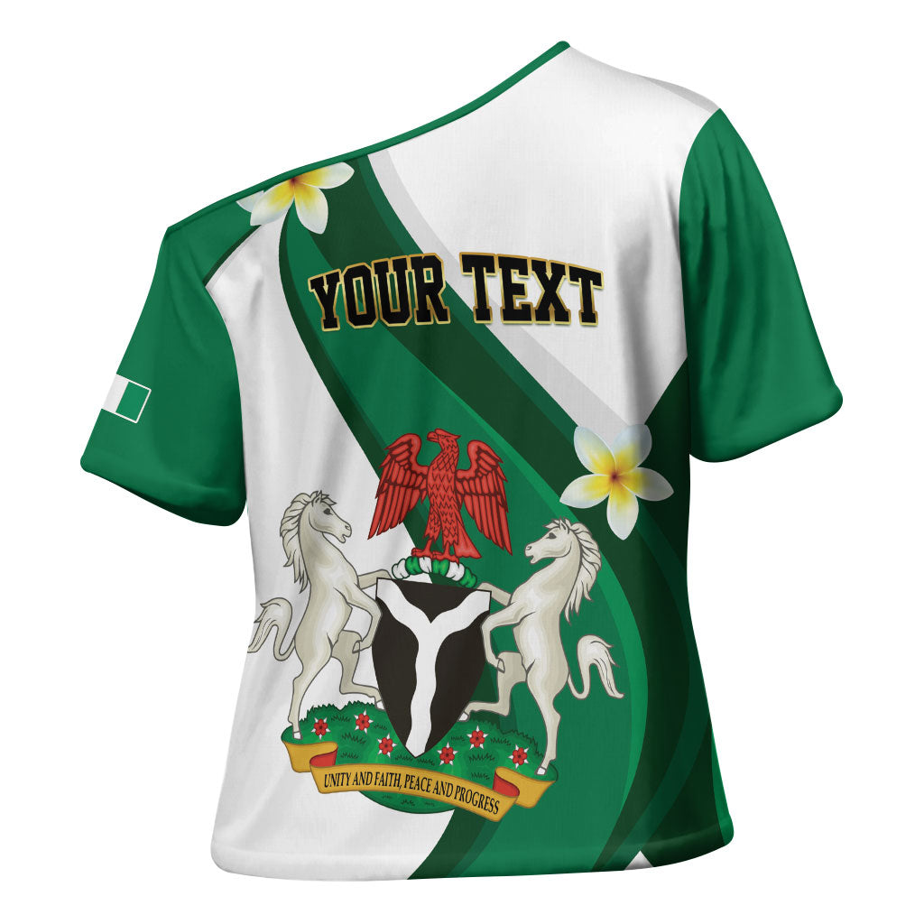 Personalised Nigeria Independence Day Cross Shoulder Shirt Proud Nigerian