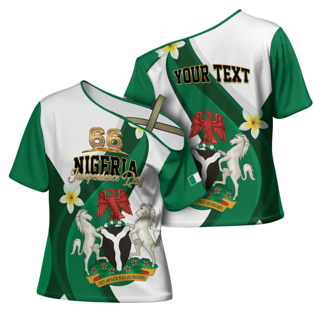 Personalised Nigeria Independence Day Cross Shoulder Shirt Proud Nigerian