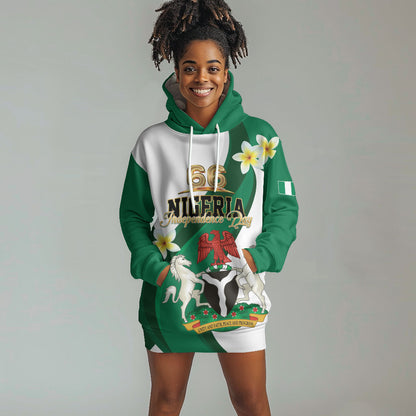 Personalised Nigeria Independence Day Hoodie Dress Proud Nigerian