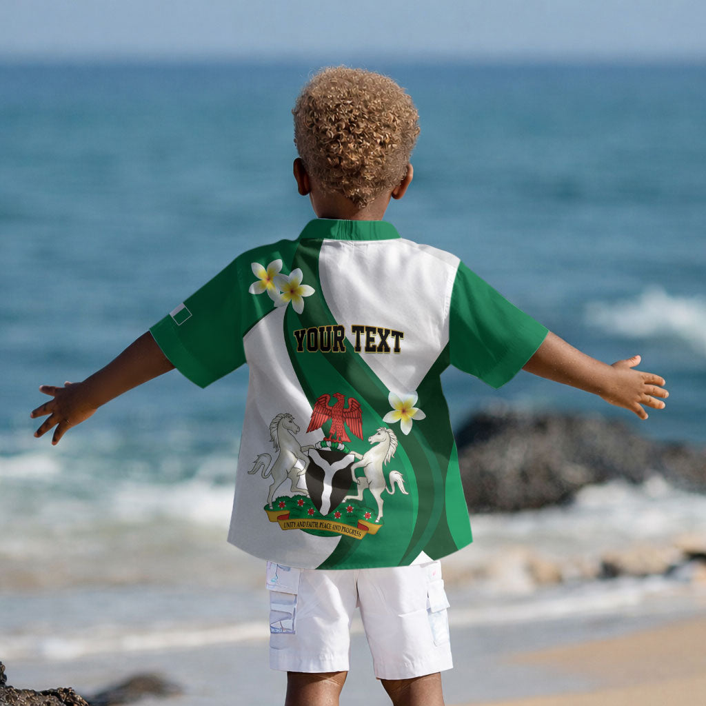 Personalised Nigeria Independence Day Kid Hawaiian Shirt Proud Nigerian