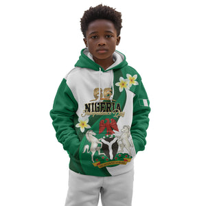 Personalised Nigeria Independence Day Kid Hoodie Proud Nigerian