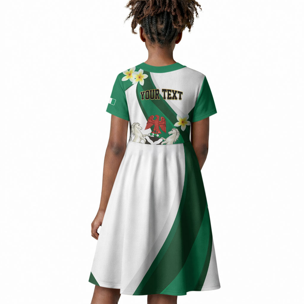 Personalised Nigeria Independence Day Kid Short Sleeve Dress Proud Nigerian