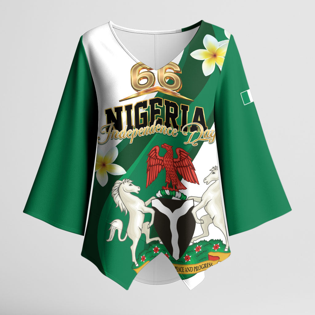 Personalised Nigeria Independence Day Kimono Sleeve Blouse Proud Nigerian