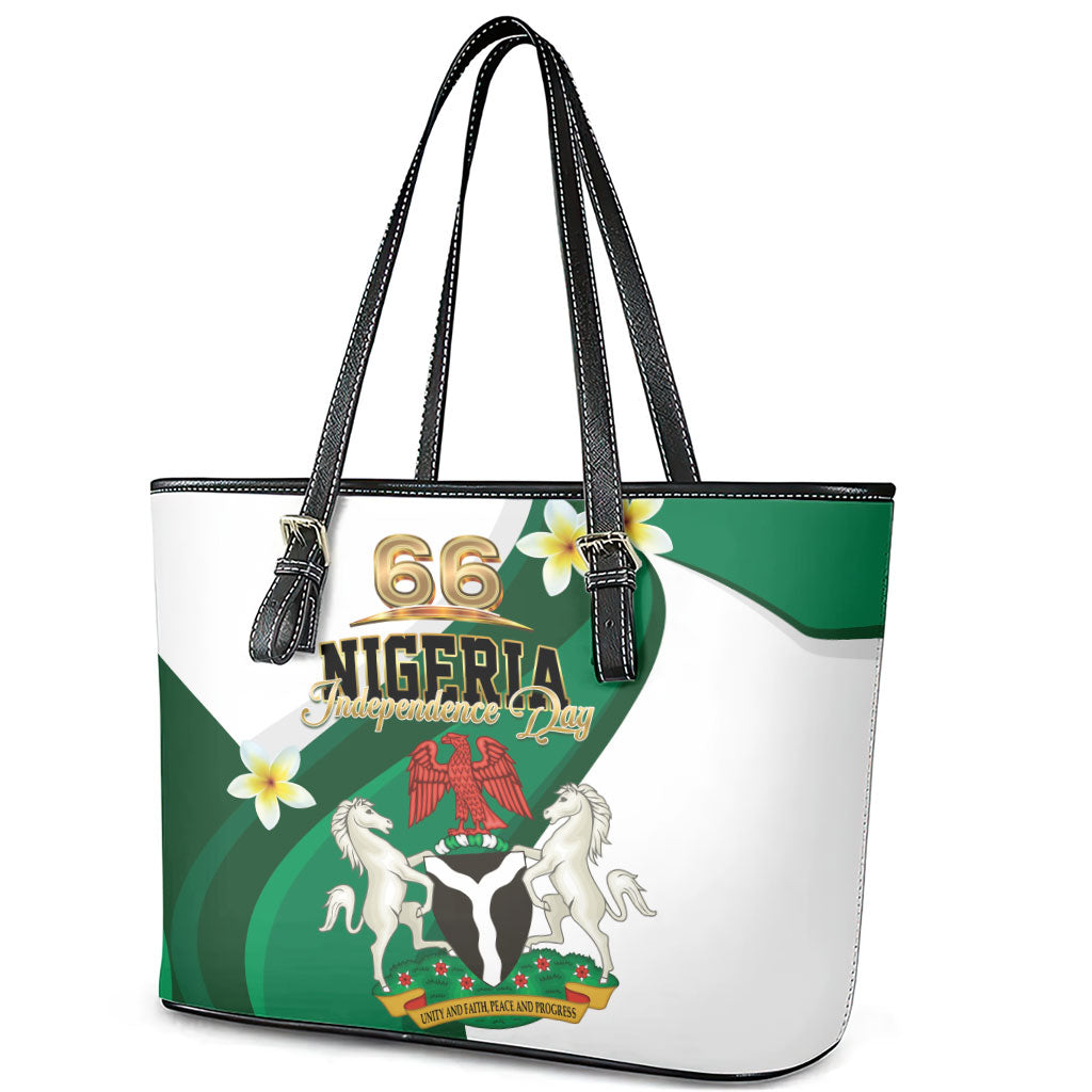 Nigeria Independence Day Leather Tote Bag Proud Nigerian