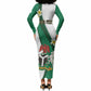 Personalised Nigeria Independence Day Long Sleeve Bodycon Dress Proud Nigerian