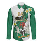 Personalised Nigeria Independence Day Long Sleeve Button Shirt Proud Nigerian